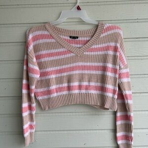 Striped V-Neck Sweater